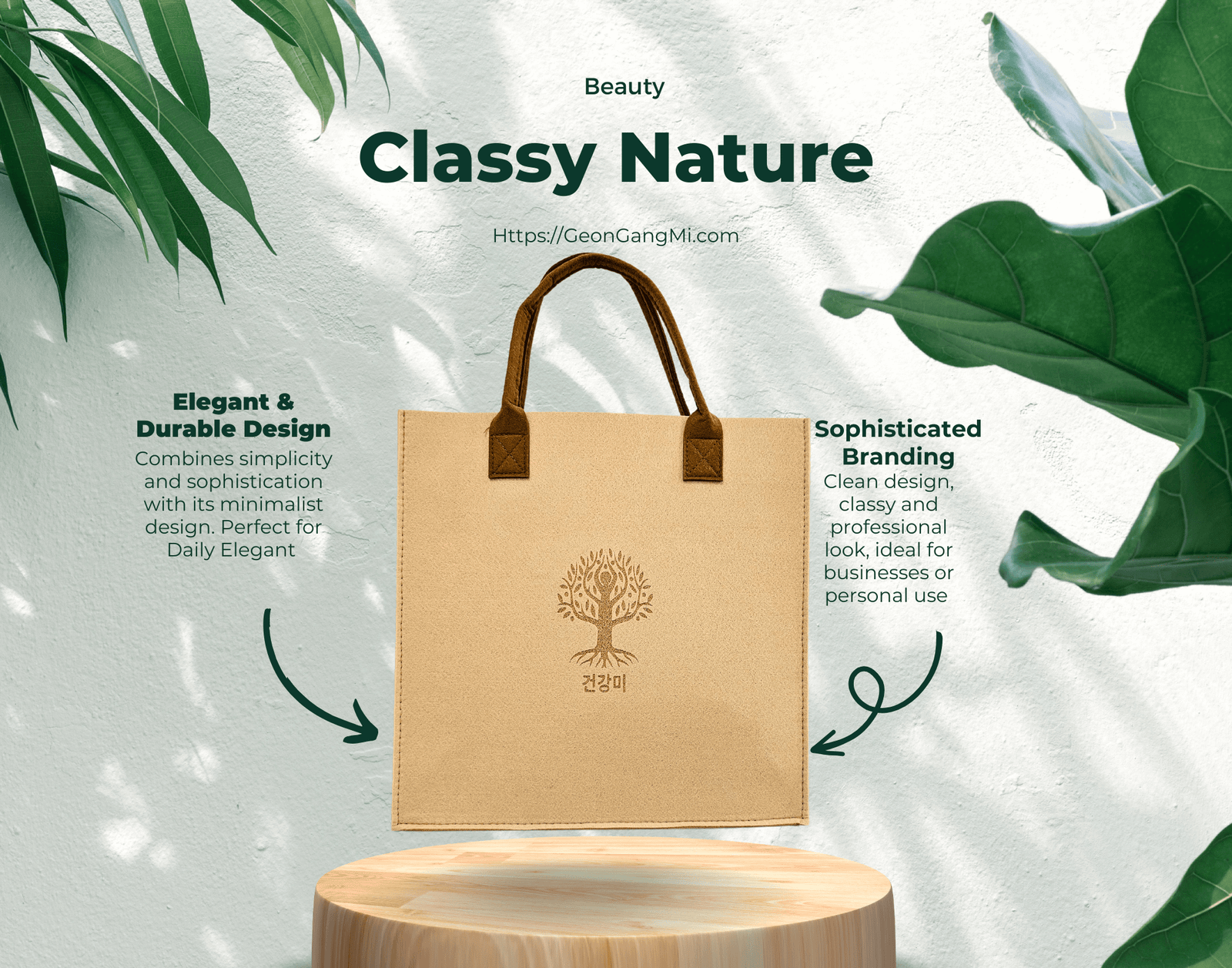 Classy Nature Brown Beige Bag view 2